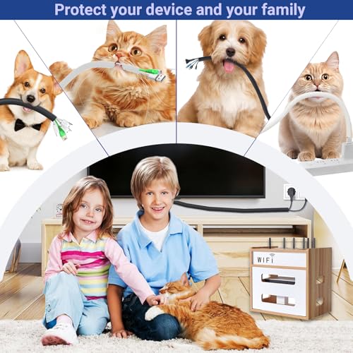 Catekro WiFi Router Storage Box, WiFi Cabinet to Hide Router and Modem | Router Cover Decorative Box for Office and Home