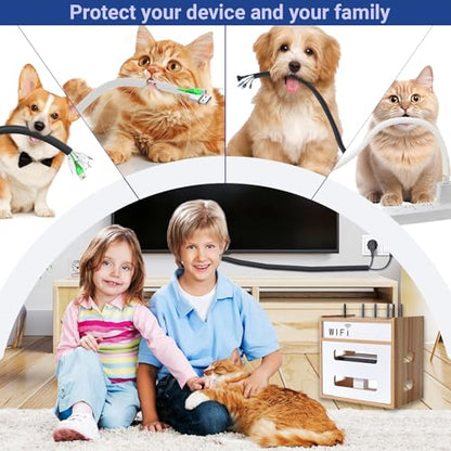 Catekro WiFi Router Storage Box, WiFi Cabinet to Hide Router and Modem | Router Cover Decorative Box for Office and Home