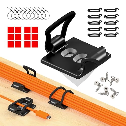 Made in the UK] 10-Pack Adjustable Elastic Adhesiv... (Black 10-pack | Plastic)
