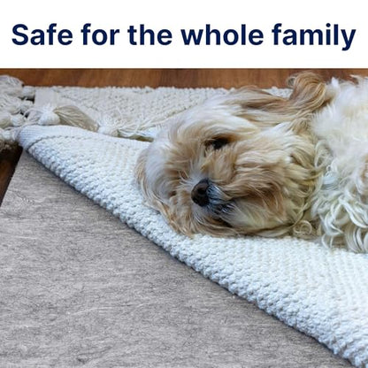 RUGPADUSA - Basics - 8'x10' - 1/4" Thick - 100% Felt - Protective Cushioning Rug Pad - Safe for All Floors and Finishes Including Hardwoods