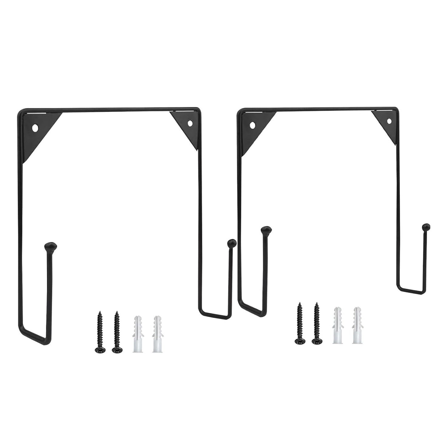 7.87 inch Large Plate Stands for Display, Wall Mou... (2 Pcs Black | Metal)