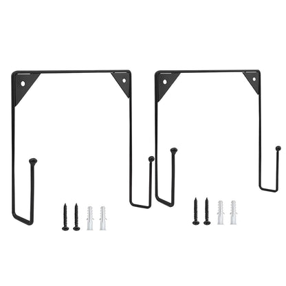7.87 inch Large Plate Stands for Display, Wall Mou... (2 Pcs Black | Metal)