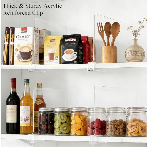 Acrylic Purse Organizer for Closet Shelf Dividers Organization Enthusiasts | Sturdy Shelf Dividers Closet Organizers for Clothes Towel Handbag - Clear Separators for Home Kitchen Office Space Saver