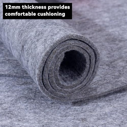 Felt Rug Pad - 1/2 9x12 Foot Extra Large Area Liner for All Floors and Trims, Thick Pad for Hardwood Floors Under Rugs, Keeps Rugs Softly and Securely in Place