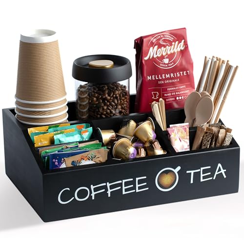 Coffee Station Organizer – Premium 2025 All-in-One... (Black)