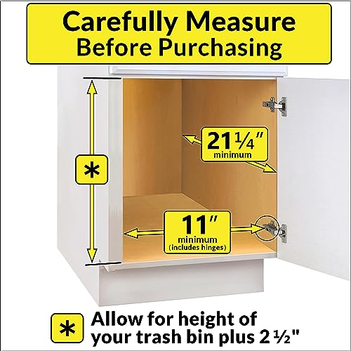 LYNK PROFESSIONAL® Pull-Out Trash Can Drawer – Sliding Organizer for Kitchen Cabinet or Under-Sink Use – Heavy Duty Storage Rack (Bin Not Included)