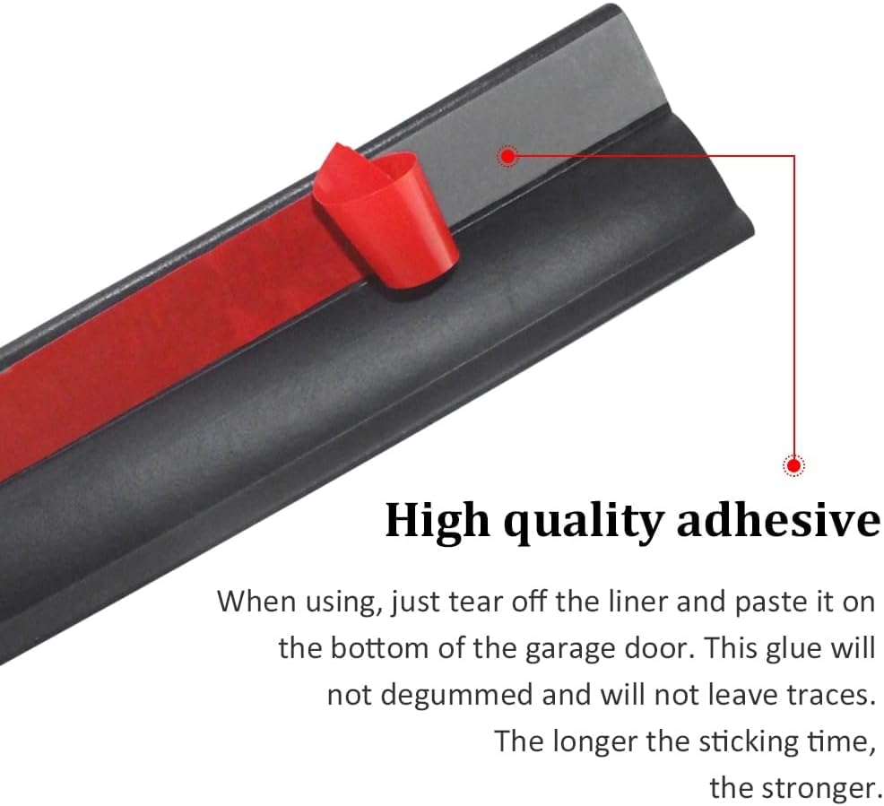 20FT Universal Garage Door Threshold Seals Bottom Rubber Replacement | Garage Door Rubber Seal Strip with Nails,Weatherproofing Garage Door Weather Stripping for Side and Bottom of the Garage Door