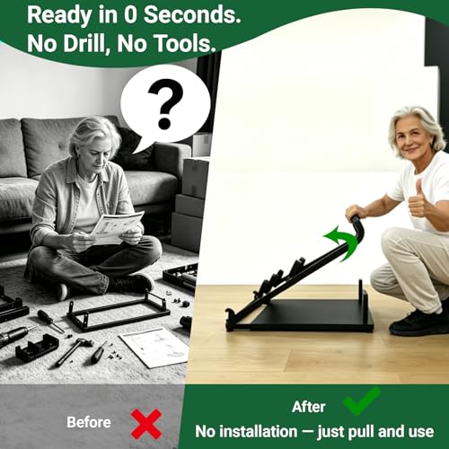 No Installation Required,Vacuum Stand Frame,Access... (Black | Black)