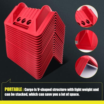 Vevitts 20 Pack Corner Edge Protectors for Cargo Loads, Heavy Duty Tiedown Corner Protector Flatbed Edge Corner Protector Holder Edge Protectors for Pallets,Trailer,Truck
