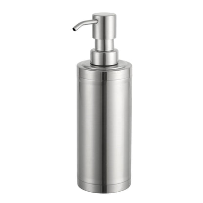 Brushed Nickel Soap Dispenser Stainless Steel Metal Pump Hand Lotion Bottle for Bathroom, Bedroom and Kitchen(300ML/10.15Ounce)