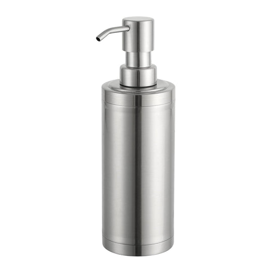 Brushed Nickel Soap Dispenser Stainless Steel Metal Pump Hand Lotion Bottle for Bathroom, Bedroom and Kitchen(300ML/10.15Ounce)