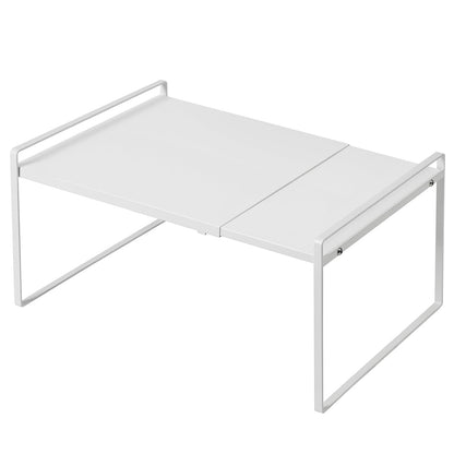 Cabinet Shelf Organizer Expandable, 12 Inch Deep A... (White | Iron)