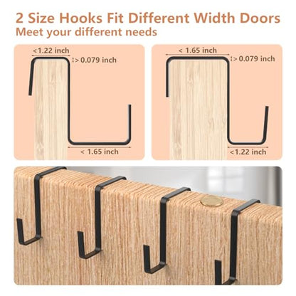24 Large Pockets Over Door Shoe Organizer, Mesh Hanging Shoe Organizer for Closet Mesh Closet Holder, Back of Door Organizer for Cruise Ships, Rack for Wall, Black, 1 Pack