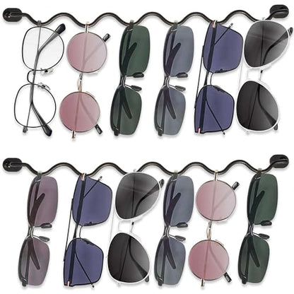 AQAREA Sunglass Organizer Glasses Holder: Modern Metal Sunglass Holder Stand with Space Saving Design for Living Room/Bedroom
