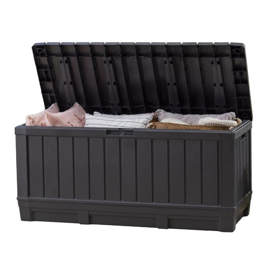 Kentwood 92 Gal Outdoor Storage Box for Patio and... (Dark Grey | Resin)