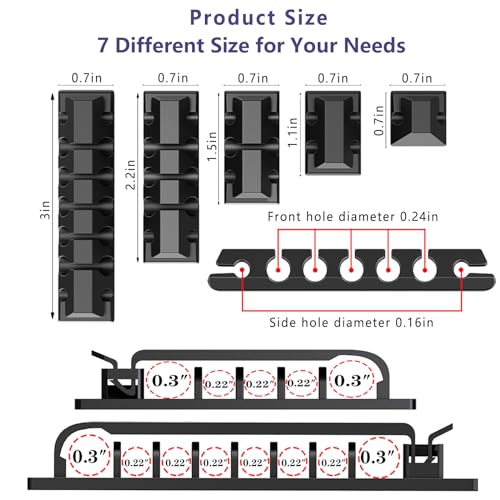 327 PCS Cable Management Kit 4 Cable Cable Sleeves,65 Cable Clips | 13Cord Holders,25 Roll Cable Organizer Straps,200 Fastening Cable Ties,20 Cable Zip Tie Mounts for Computer