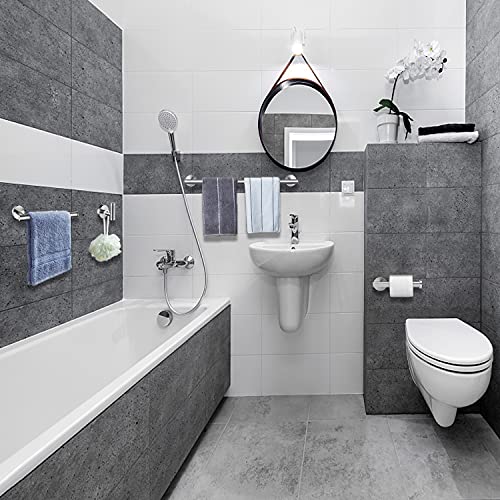 Nolimas Brushed Nickel Bath Towel Bar Single Bars Towel Rack Rod Classic Wall Mounted SUS304 Stainless Steel Bathroom Towel Holder Toilet Kitchen Towel Shelf Single Layer,24 inches