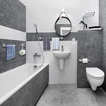 Nolimas Brushed Nickel Bath Towel Bar Single Bars Towel Rack Rod Classic Wall Mounted SUS304 Stainless Steel Bathroom Towel Holder Toilet Kitchen Towel Shelf Single Layer,24 inches