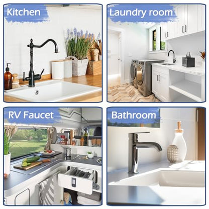 Kitchen Sink Splash Guard, Silicone Faucet Guard &... (‎White)