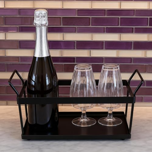 4-in-1 Detachable Silverware Caddy with Removable Dividers and Iron Base | Plate and Flatware Storage, Flexible Storage Layout, Portable Side Handles, Solid-Bottom Design, Easy Assembly and Cleaning