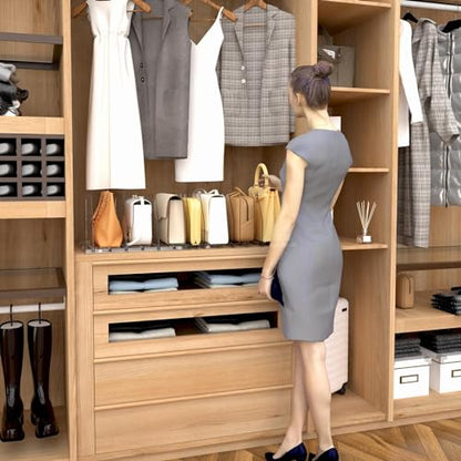 Adjustable Shelf Divider for Closet, Clear Purse O... (Clear | Acrylic)