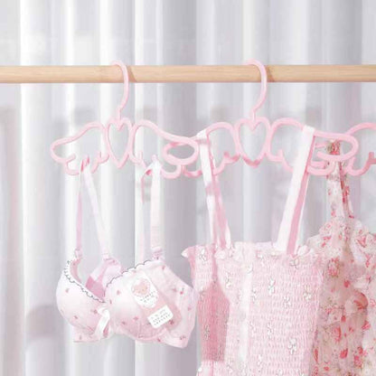 Cute Angel Wing Clothes Hanger - Heart-Shaped Design for Dorm Room - Perfect for Ties, Scarves, and Accessories (20 Pcs)