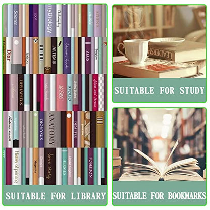 48PCS 12x2inch Thick Library Book Dividers for Shelves with Stickers
