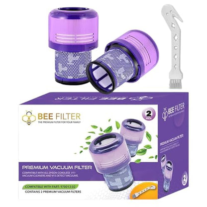 Dyson V15 Filter, 2-Pack Premium HEPA Replacement Filters for Dyson V15 V11 | Dyson V15 Detect, Dyson V15 Submarine/Absolute, Dyson V15 Detect Filter, V11 Animal Filter, Dyson V11 Filter, Part# 970013-02