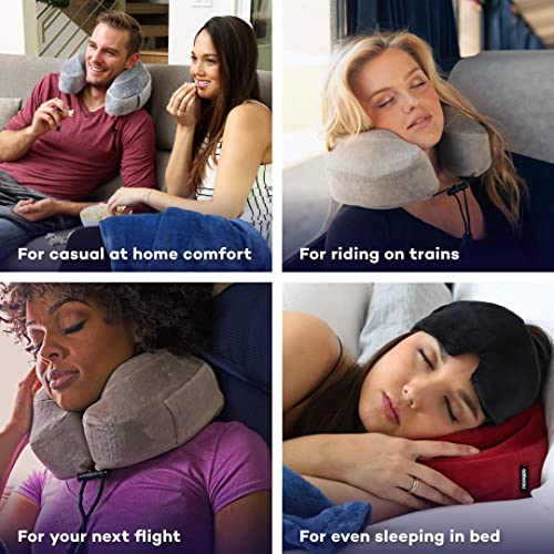 Cabeau Midnight Magic Sleep Mask & Cabeau Evolution Classic Travel Pillow - Midnight