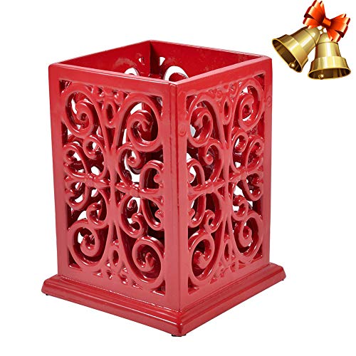 Cast Iron Utensil Holder, Extra Large Kitchen Croc... (Red | Cast Iron)