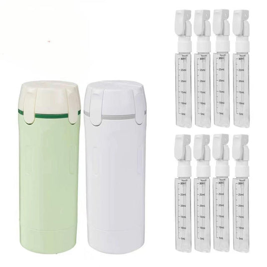 4 in 1 Travel Dispenser Bottle, TSA Approved Trave... (White+green)