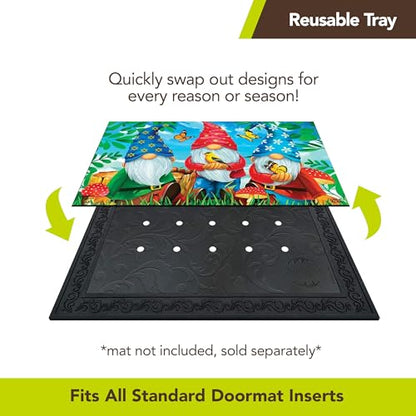 Briarwood Lane Outdoor Rubber Doormat Tray Floral Design