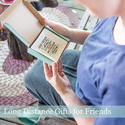 Good Friends Bestie Birthday Gifts for Women Her Ring Trinket Dish Jewelry Tray-Good Friends are Like Stars - You Don't Always See Them But You Know They're Always There, Friendship Gifts