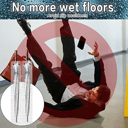 Gueevin 500 Pcs Clear Disposable Wet Umbrella Rain Bags Heavy Duty Umbrella Sleeve Big Covers for Wet Umbrellas Keep Church Lobby Floors Dry (Standard)