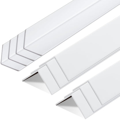 10 Pcs Wall Corner Protector Guards, Vinyl 1-1/8 x 48 Inches Corner Trim Molding, Avoid Scratching Scuffs, Ease Install and Cleaning for Door Tables Countertop Furniture Cabinet Protection