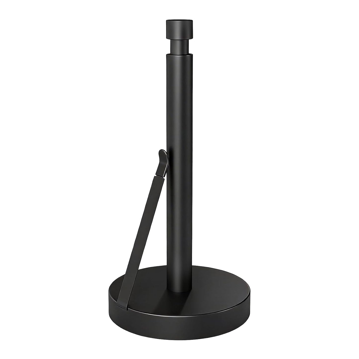 Heavy Duty Paper Towel Holder Countertop Weighted Base Black | Stainless Steel,Easy One-Handed Tear, Weighted Base Non-Slip, Tension Arm Prevents Unraveling,Paper Towel Stand for Kitchen