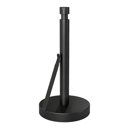 Heavy Duty Paper Towel Holder Countertop Weighted Base Black | Stainless Steel,Easy One-Handed Tear, Weighted Base Non-Slip, Tension Arm Prevents Unraveling,Paper Towel Stand for Kitchen