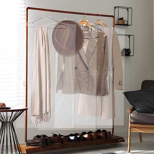 AVLA 50 Pack 71 Inch Clear Garment Bag, Extra Long Plastic Dry Cleaning Bag, Dry Cleaner Hanging Clothes Cover, Dust-proof Transparent Dress Protector Bag for Coat Suit Closet Storage Home Laundry