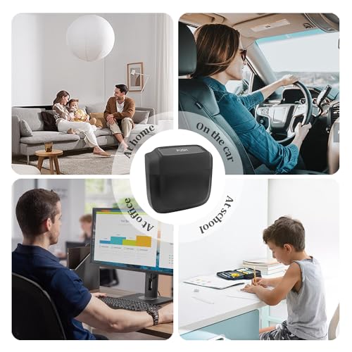 IHOTDER 2PCS Car Trash Can with Lid + 60PCS Garbage Bags,Mini Trash Can Interior Accessories for Door/Seat/Center Console/Home/Office,Multifunctional Car Organizers and Storage (Black)