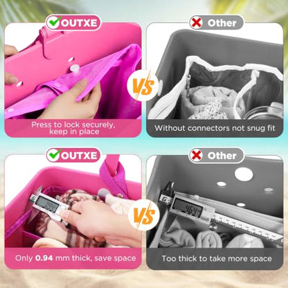 OUTXE Beach Bag Organizer Insert Divider for XL Bogg Bags Beach Tote | Lightweight Mesh Insert Accessories for Original XL Bogg Bags, Beach Tote Bags Insert for Organizing