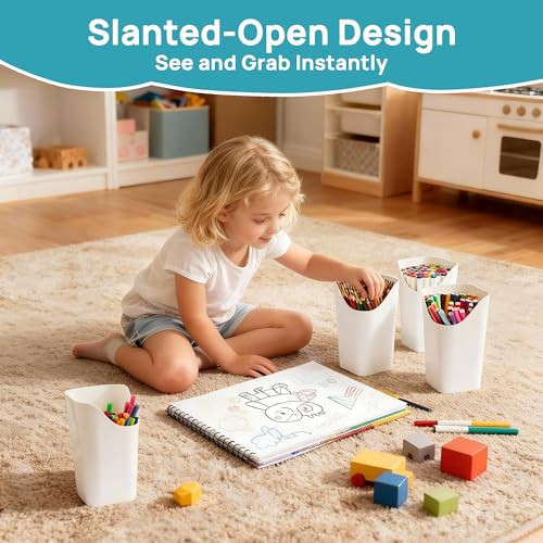 Vtopmart 24 QT Clear Plastic Craft Organizer with Detachable Inserts,1 Pack | 6 Detachable Inserts for Flexible Sorting, Art Supply and Tool Storage Box for Craft, Crayon, Pencils and Creative Materials
