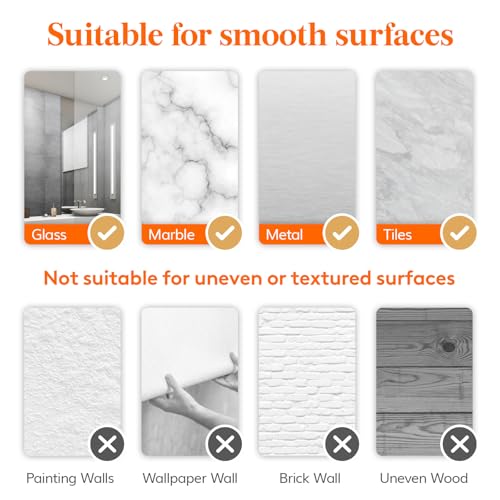 Lifewit Window Plant Shelves 14.6", 2 Pack Acrylic Suction Cup Floating Shelf for Bathroom Mirror, or Kitchen Wall, Clear No-Drill Window Sill Extender for Indoor Micro Greens 37 x 9 cm/14.6x3.6