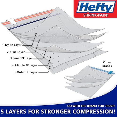 Space Bags Vacuum Storage Bags for Bedding Jumbo Compression 3 Pack Clear for Comforters Blankets (3 Jumbo/Bedding Solo)