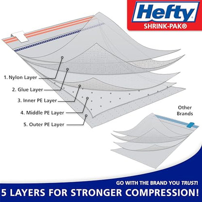 Space Bags Vacuum Storage Bags for Bedding Jumbo Compression 3 Pack Clear for Comforters Blankets (3 Jumbo/Bedding Solo)