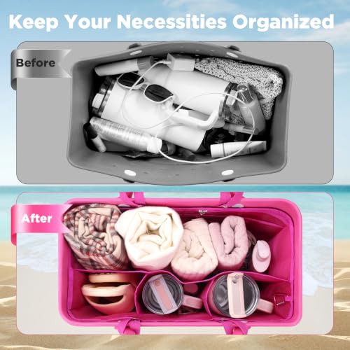 OUTXE Beach Bag Organizer Insert Divider for XL Bogg Bags Beach Tote | Lightweight Mesh Insert Accessories for Original XL Bogg Bags, Beach Tote Bags Insert for Organizing