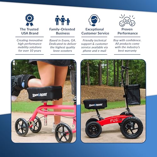 KneeRover Memory Pad Knee Scooter Pad Cover Cushion Accessory | Removable Cover, Comfortable Memory Foam Cushion Insert, Fits Most KneeRover Models, Knee Walker Pad Accessory