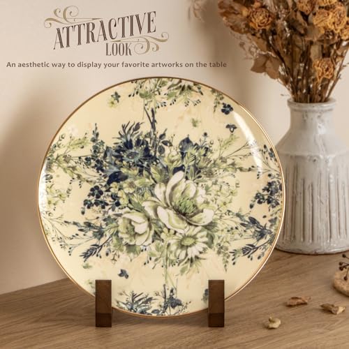 ANBOXIT Plate Display Stand, 8 Inch Plate Holder for Displaying | Decorative Plate Stand for Picture Frame Dish Photo Plaque Platter Wood Stand