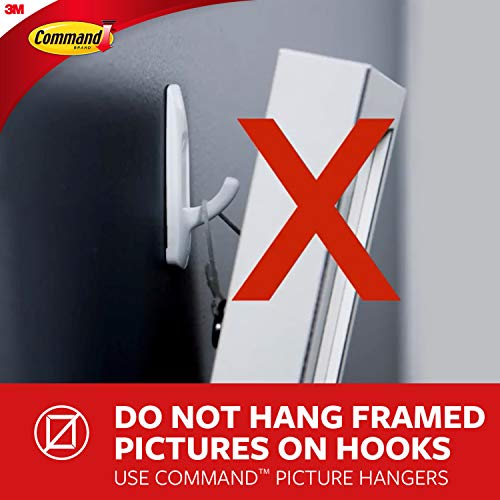 Command Hooks, Black, 3 lb Capacity | Outdoor | Water-Resistant Strips | 2-Hooks 4-Strips | Damage-Free