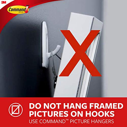 Command Hooks, Black, 3 lb Capacity | Outdoor | Water-Resistant Strips | 2-Hooks 4-Strips | Damage-Free