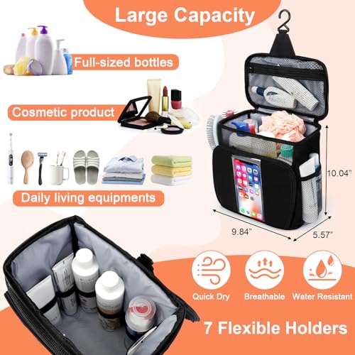 Dorm Room Essentials for Guys, Quick Dry Mesh Shower Caddy, Travel Toiletry Bag for Men and Women, Travel Cruise Ship Camping Essentials, Large Makeup Organizer for Full-Sized Toiletries Gifts for Men